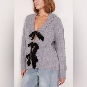 BNWT SEA NEW YORK Grey Mariella Knit Longsleeve Cardigan
